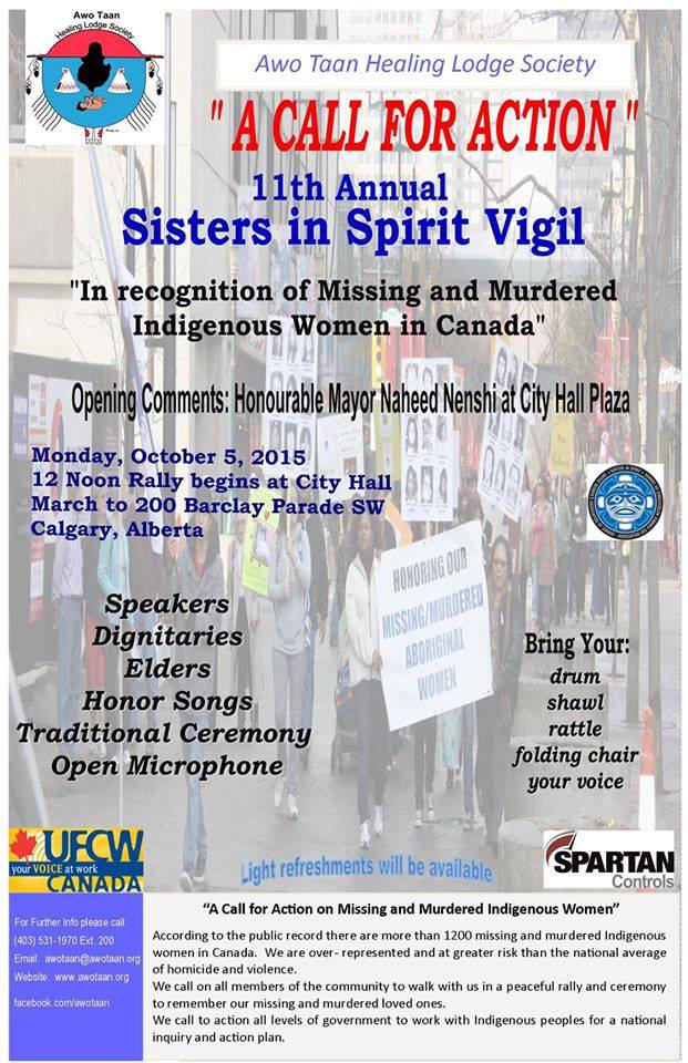 11th Annual Sisters In Spirit Vigil
